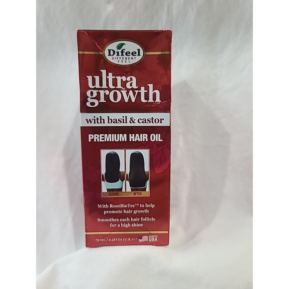 Difeel Ultra Hair Growth Oil Infused w/Basil & Castor Oil 2.5oz- Grow Hair Fast